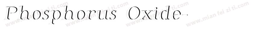 Phosphorus Oxide字体转换